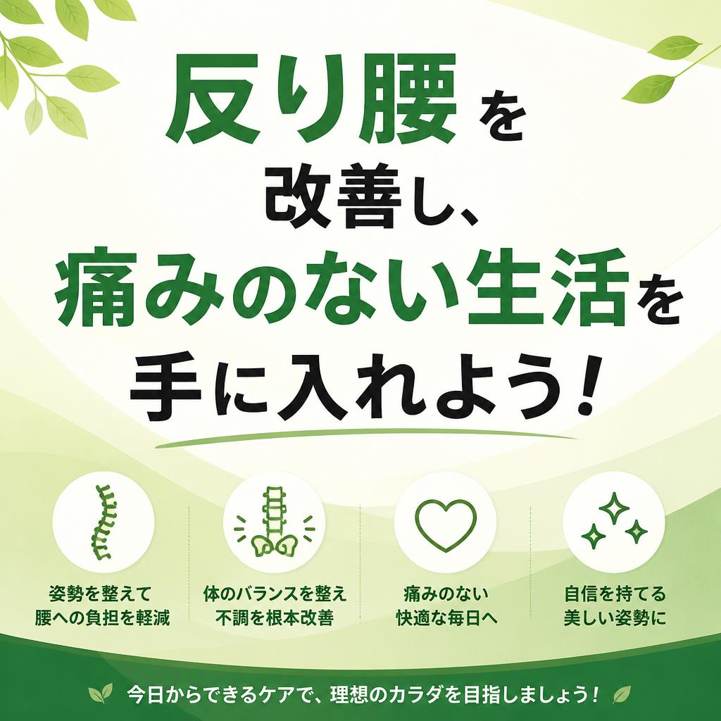 反り腰を改善し、痛みのない生活を手に入れよう！