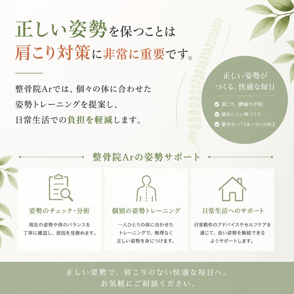 オーダーメイドの姿勢トレーニング