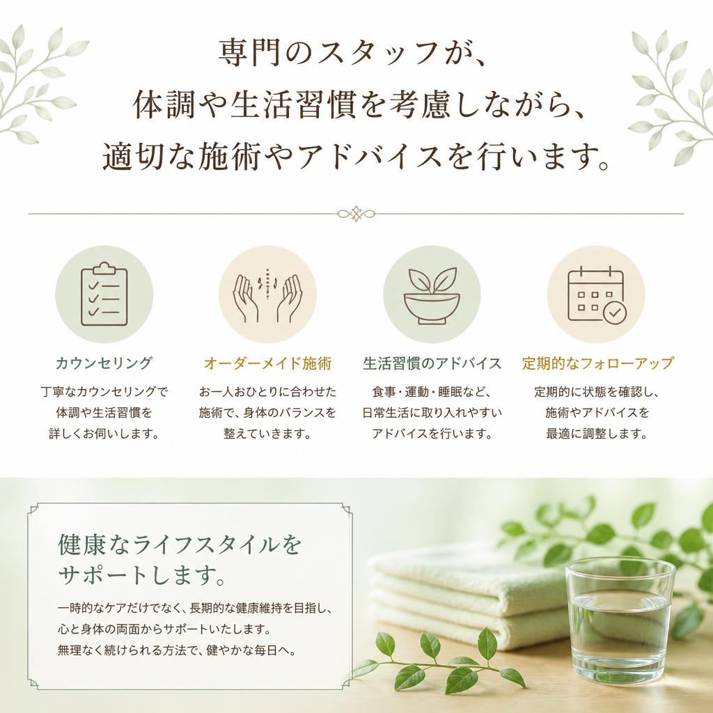 安心の健康サポート体制
