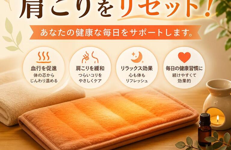 温熱療法で肩こりをリセット！あなたの健康な毎日をサポートします。