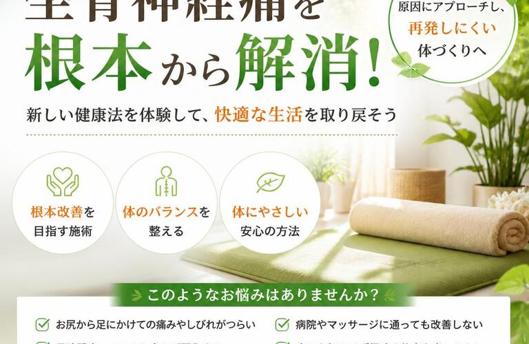 坐骨神経痛を根本から解消！新しい健康法を体験して、快適な生活を取り戻そう