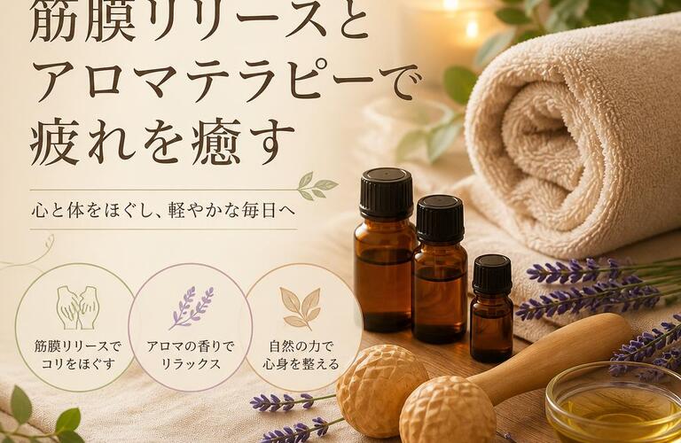 肩こり撃退！筋膜リリースとアロマテラピーで疲れを癒す