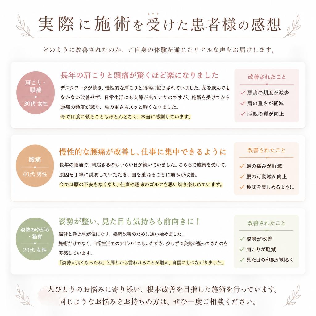 患者様の声